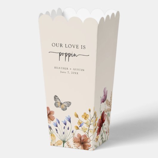 Boho Butterfly Popcorn Geschenkschachtel (Vorderseite)