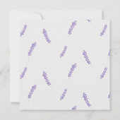 Boho Butterfly Sonnenblume Lilac Flora Brautparty Einladung (Rückseite)