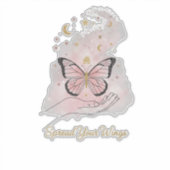 Boho Butterfly "Spread Your Wings" Sticker (Vorderseite)