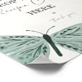 Boho Butterfly Tauschen Sie ein Rezept-Brautparty- Poster (Ecke)
