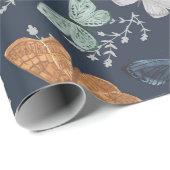 Boho Butterfly verzaubertes Wrapping Paper Geschenkpapier (Rolleneckpunkt)