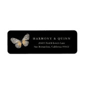Boho Butterfly Wedding Return Address Labels (Vorne)