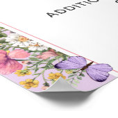 Boho Butterfly Wildblume Geburtstag 16x20 Zeichen Poster (Ecke)