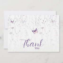 Boho Butterfly Wildblume Girl Baby Dusche Dankeskarte