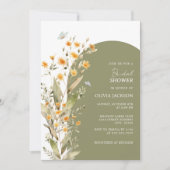 Boho Butterfly Wildblumen Brautparty Einladung (Vorderseite)