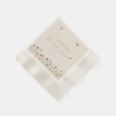 Boho Butterfly Wildblumen Brautparty Serviette (Ecke)