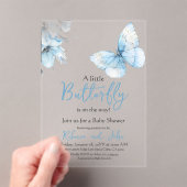 Boho Butterfly Wildflower Floral Boy Baby Shower Acryleinladungen (Insitu (Handheld))