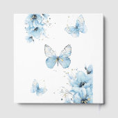 Boho Butterfly Wildflower Floral Boy Baby Shower Gästebuch (Rückseite)