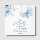 Boho Butterfly Wildflower Floral Boy Baby Shower Gästebuch (Vorderseite)