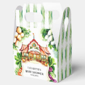 Boho Cabbage Farmer's Market Baby Shower Geschenkschachtel (Geöffnet)