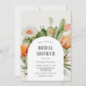 Boho Cactus Arch Bridal Dusche Einladung (Vorderseite)