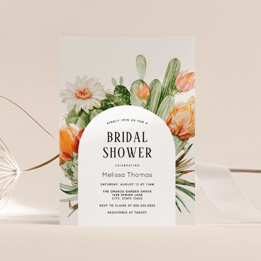 Boho Cactus Arch Bridal Dusche Einladung