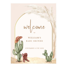 Boho Cactus Arch Desert Cowboy Baby Dusche Willkom