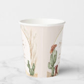 Boho Cactus Arch Desert Cowboy Baby Shower Pappbecher (Rechts)