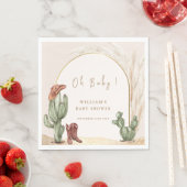 Boho Cactus Arch Desert Cowboy Baby Shower Serviette (Beispiel)