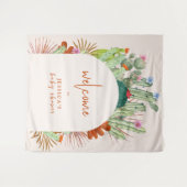 Boho Cactus Arch Desert Pampas Baby Dusche Willkom Wandteppich (Vorderseite (Horizontal))