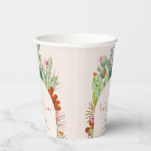 Boho Cactus Arch Desert Pampas Baby Shower Pappbecher (Rechts)