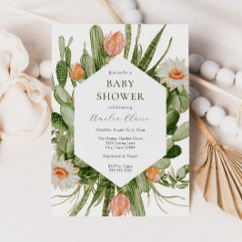 Boho Cactus Baby Shower Einladung