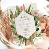 Boho Cactus Baby Shower Einladung