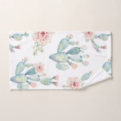 Boho Cactus Blossom Pattern Badhandtuch Set (Handtuch)