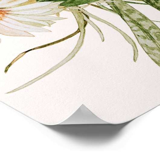 Boho Cactus Brautparty Begrüßungszeichen Poster (Ecke)