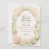 Boho Cactus, Brautparty, Blume Cactus Einladung (Vorderseite)