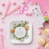 Boho Cactus Brautparty Pappteller (Party)