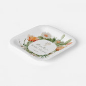 Boho Cactus Brautparty Pappteller (Gewinkelt)