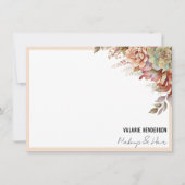 Boho Cactus Business Note Card Mitteilungskarte (Vorderseite)