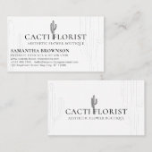 Boho Cactus Desert Blume Abstrakt Visitenkarte (Vorne/Hinten)