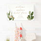 Boho Cactus Desert Brautparty Begrüßungspposter Banner (Insitu)