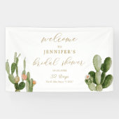Boho Cactus Desert Brautparty Begrüßungspposter Banner (Horizontal)