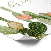 Boho Cactus Desert Brautparty Begrüßungspposter Poster (Ecke)