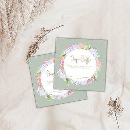 Boho Cactus Desert Diaper Raffle Baby Shower Begleitkarte