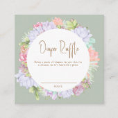 Boho Cactus Desert Diaper Raffle Baby Shower Begleitkarte (Vorderseite)