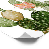 Boho Cactus Desert Probe Dinner Welcome Poster (Ecke)