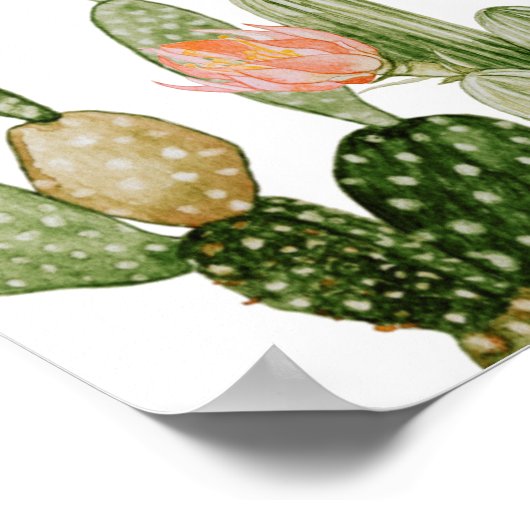 Boho Cactus Desert Probe Dinner Welcome Poster (Ecke)