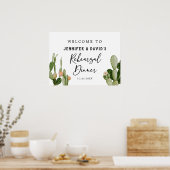 Boho Cactus Desert Probe Dinner Welcome Poster (Küche)