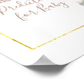 Boho Cactus Floral Predictions for baby Poster (Ecke)