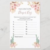 Boho Cactus Floral rät, was in der Windeltasche is (Vorderseite)