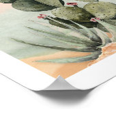 Boho Cactus Kinderzimmer Poster (Ecke)