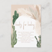 Boho cactus pampas arch baby bringt ein Buch Begleitkarte (Vorderseite)