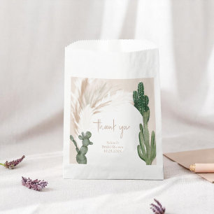 Boho cactus pampas arch desert Brautparty Geschenktütchen