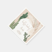 Boho cactus pampas arch hello baby dusche serviette (Ecke)