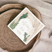 Boho cactus pampas arch hello baby dusche serviette