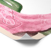 Boho cactus pampas boots Baby Willkommensdusche Poster (Ecke)
