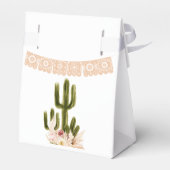 Boho Cactus Pink Blume Pampas Grass Party Geschenkschachtel (Rückseite)