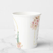 Boho Cactus Pink Blume Whitepaper Cups Pappbecher (Rechts)