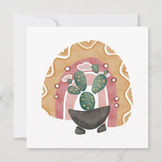 Boho Cactus Rainbow: Vibrant Wüste Vibes (Vorderseite)