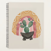 Boho Cactus Rainbow: Vibrant Wüste Vibes Planer (Vorderseite)